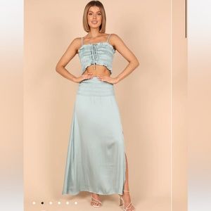 Two piece set, blue, size small